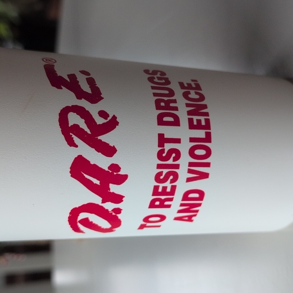 D.A.R.E. Vintage DARE White Water Bottle w/ Red letters - Picture 5 of 9